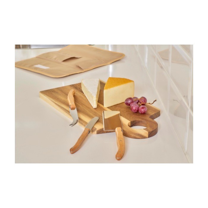 Juego de cuchillos para quesos o charcutería en una bolsa con velcro novena vista Juego de cuchillos para quesos o charcutería en una bolsa con velcro novena vista