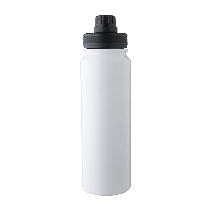 Botella de acero inox de doble pared con tapa de soporte de móvil 800ml color blanco primera vista Botella de acero inox de doble pared con tapa de soporte de móvil 800ml color blanco primera vista