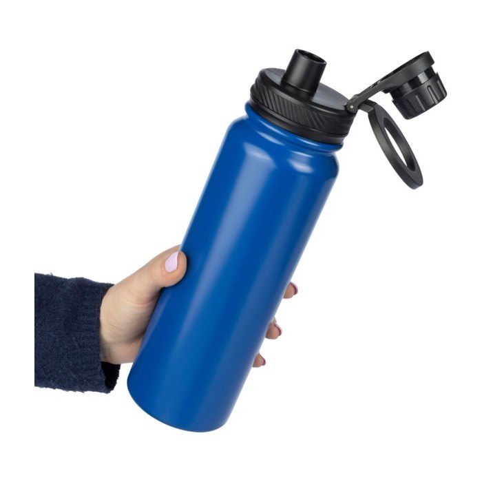 Botella de acero inox de doble pared con tapa de soporte de móvil 800ml segunda vista Botella de acero inox de doble pared con tapa de soporte de móvil 800ml segunda vista