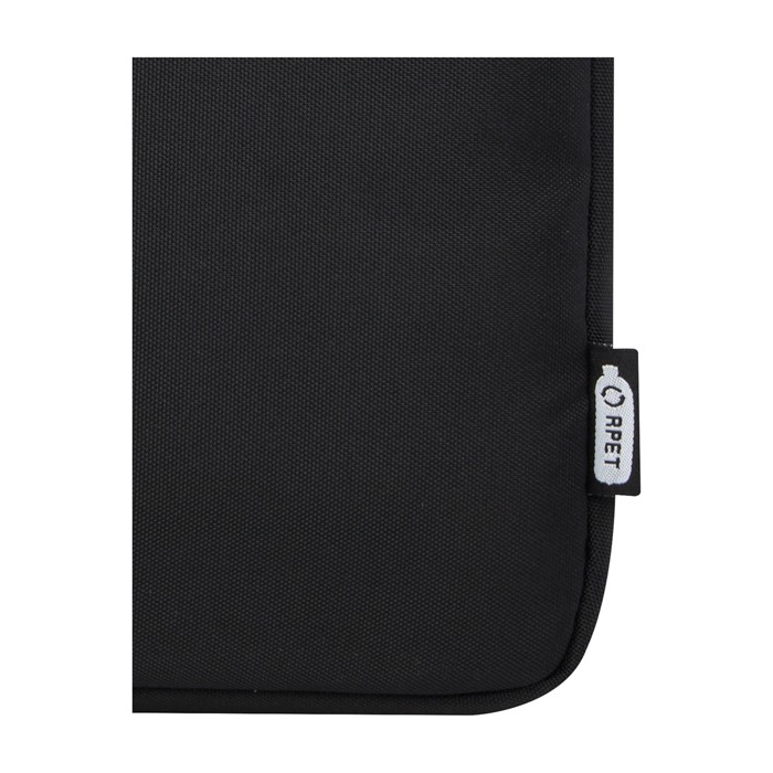 Funda para portátil de poliéster reciclado y forro interior 15,6” color negro vista detalle 1