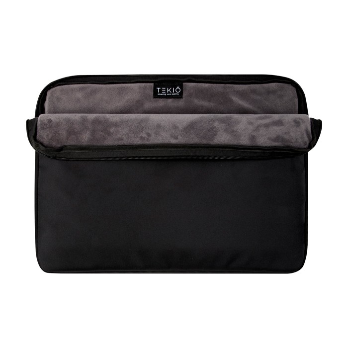 Funda para portátil de poliéster reciclado y forro interior 15,6” color negro tercera vista