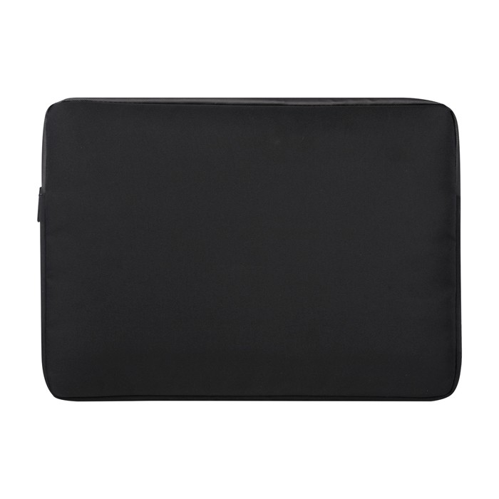 Funda para portátil de poliéster reciclado y forro interior 15,6” color negro segunda vista frontal