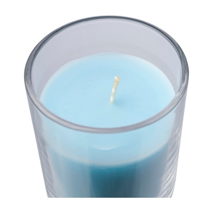 Vela con aroma a vainilla en tarro de vidrio y tapa de bambú quinta vista Vela con aroma a vainilla en tarro de vidrio y tapa de bambú quinta vista