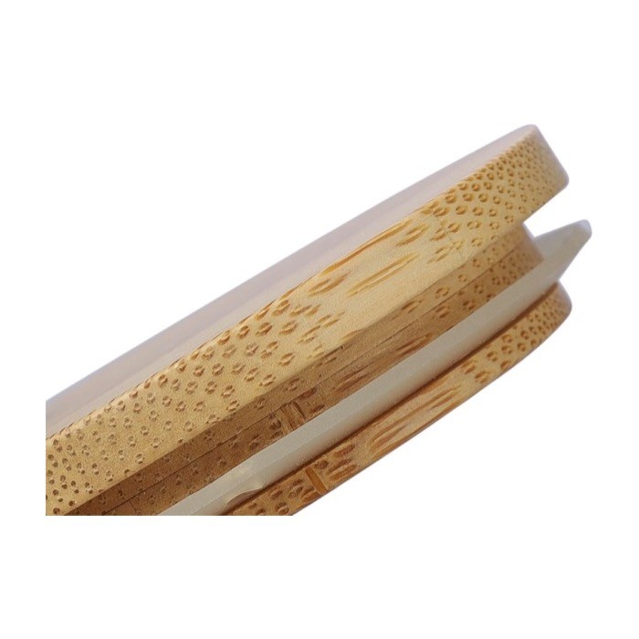 Vela con aroma a vainilla en tarro de vidrio y tapa de bambú sexta vista Vela con aroma a vainilla en tarro de vidrio y tapa de bambú sexta vista