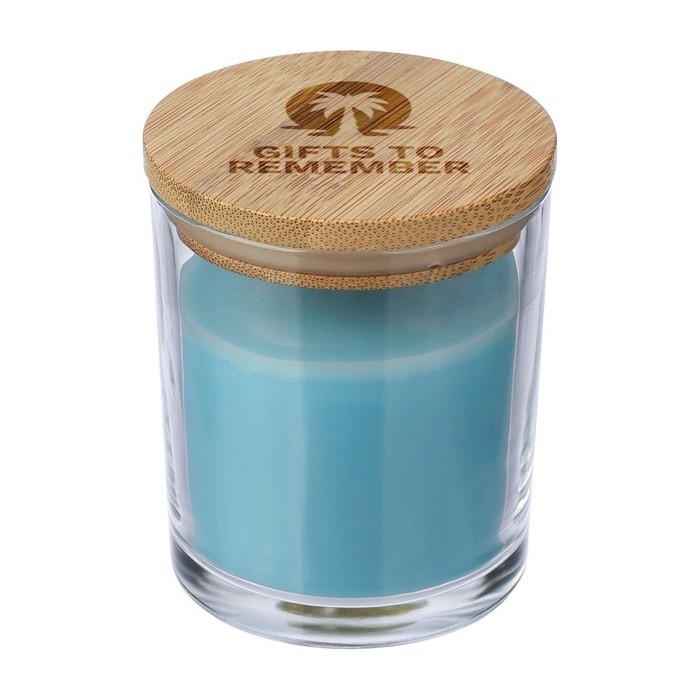 Vela con aroma a vainilla en tarro de vidrio y tapa de bambú octava vista Vela con aroma a vainilla en tarro de vidrio y tapa de bambú octava vista