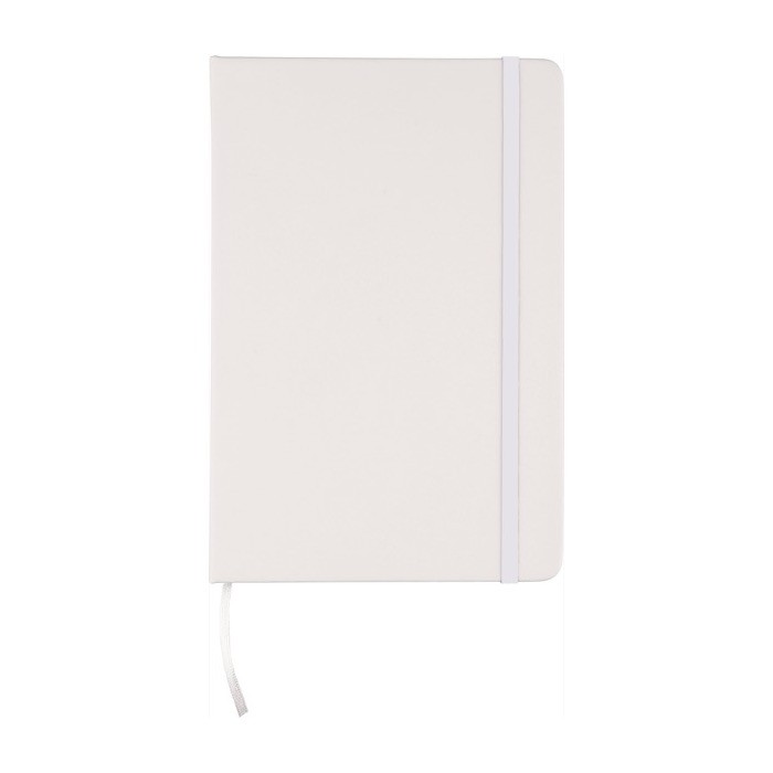 Libreta de tapa dura RPET con todo a juego hojas a rayas A5 color blanco primera vista Libreta de tapa dura RPET con todo a juego hojas a rayas A5 color blanco primera vista
