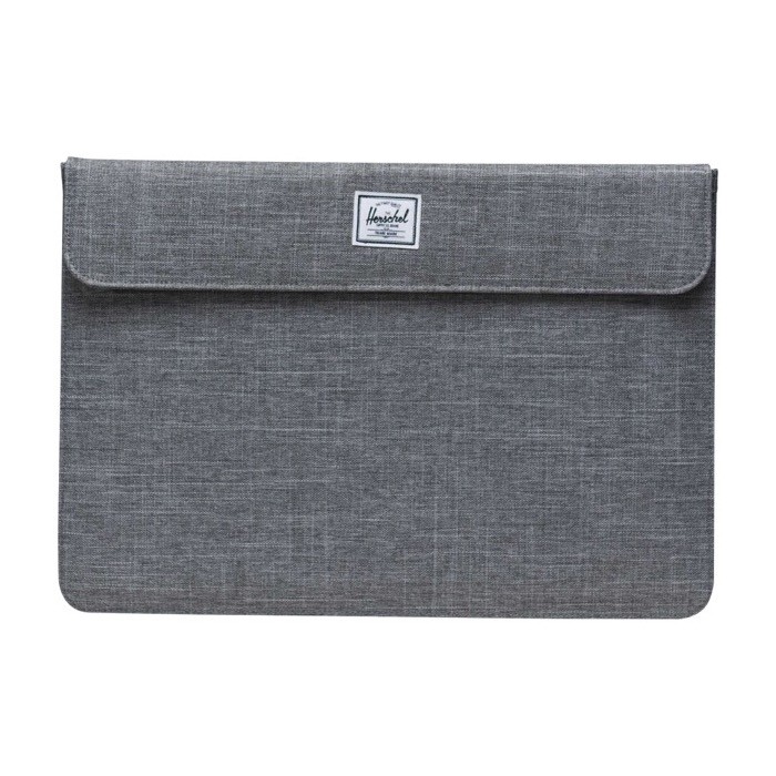 Funda para PC Herschel Spokane™ de poliéster reciclado 15,6” color gris jaspeado segunda vista frontal