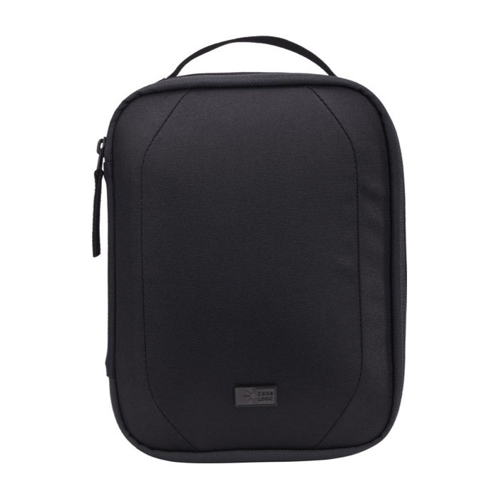 Bolsa para accesorios de poliéster reciclado con bolsillos Case Logic Invigo color negro segunda vista frontal Bolsa para accesorios de poliéster reciclado con bolsillos Case Logic Invigo color negro segunda vista frontal