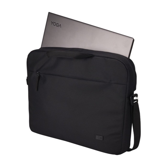 Maletín de poliéster reciclado para portátil con forro Case Logic Invigo 15,6” color negro segunda vista Maletín de poliéster reciclado para portátil con forro Case Logic Invigo 15,6” color negro segunda vista