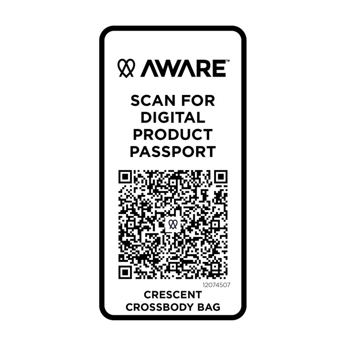 Bandolera de material reciclado con bolsillo principal amplio color marfil segunda vista