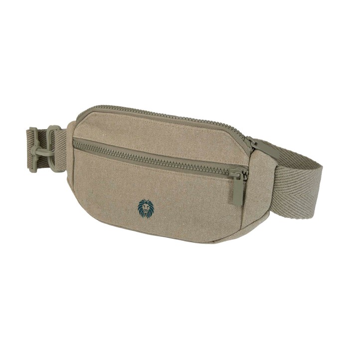 Bandolera de material reciclado con bolsillo principal amplio color verde