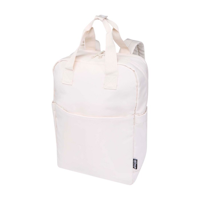 Mochila de viaje ecológica multiusos para portátil 9L 14” color blanco roto