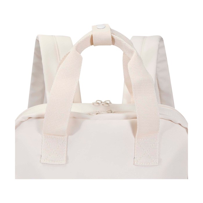 Mochila de viaje ecológica multiusos para portátil 9L 14” color blanco roto vista detalle 1