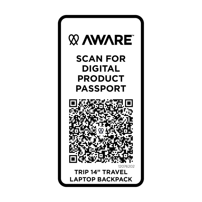 Mochila de viaje ecológica multiusos para portátil 9L 14” color blanco roto cuarta vista