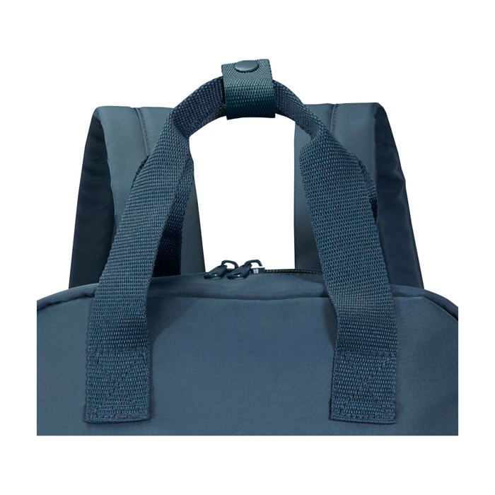 Mochila de viaje ecológica multiusos para portátil 9L 14” color azul cian vista detalle 1