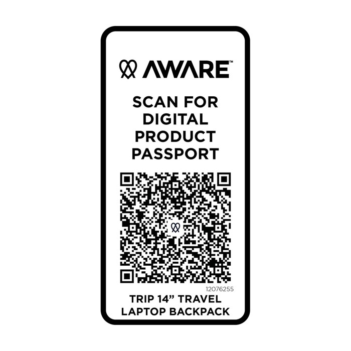 Mochila de viaje ecológica multiusos para portátil 9L 14” color azul cian cuarta vista