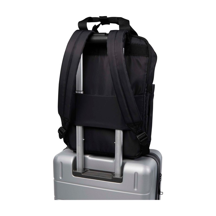Mochila de viaje ecológica multiusos para portátil 9L 14” color negro segunda vista