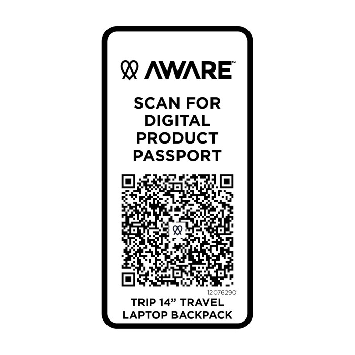 Mochila de viaje ecológica multiusos para portátil 9L 14” color negro cuarta vista