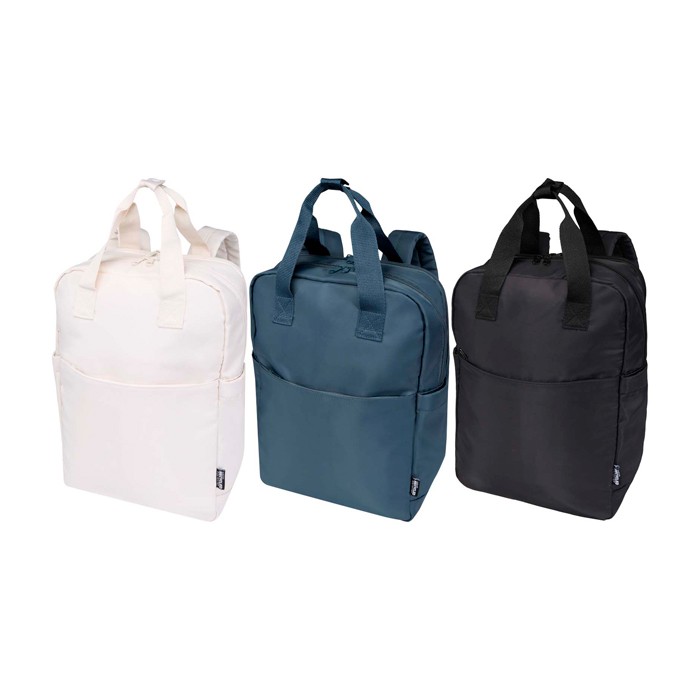 Mochila de viaje ecológica multiusos para portátil 9L 14” color negro segunda vista varios colores