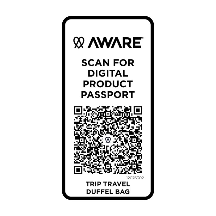 Bolsa de viaje ecológica diseñada para un uso práctico y cómodo 42L color blanco roto cuarta vista Bolsa de viaje ecológica diseñada para un uso práctico y cómodo 42L color blanco roto cuarta vista