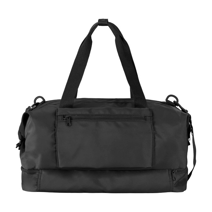 Bolsa de viaje ecológica diseñada para un uso práctico y cómodo 42L color negro segunda vista frontal Bolsa de viaje ecológica diseñada para un uso práctico y cómodo 42L color negro segunda vista frontal
