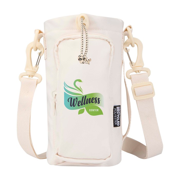 Bolsa de viaje para botellas hecha de materiales ecológicos 2L color blanco roto Bolsa de viaje para botellas hecha de materiales ecológicos 2L color blanco roto