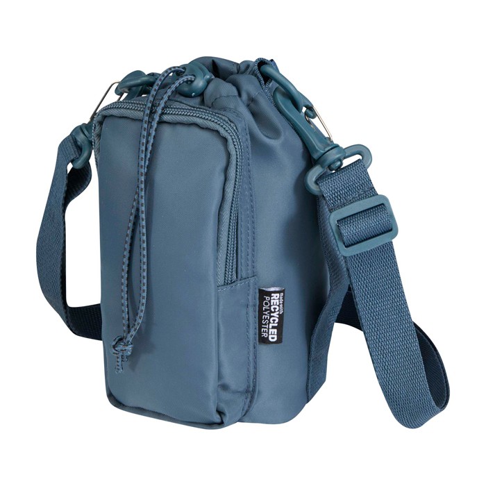 Bolsa de viaje para botellas hecha de materiales ecológicos 2L color azul cian segunda vista Bolsa de viaje para botellas hecha de materiales ecológicos 2L color azul cian segunda vista