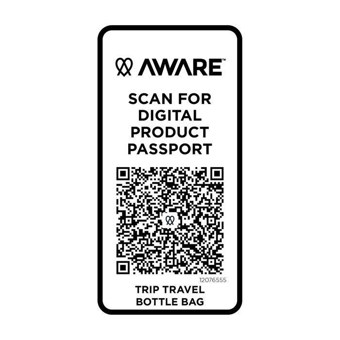 Bolsa de viaje para botellas hecha de materiales ecológicos 2L color azul cian cuarta vista Bolsa de viaje para botellas hecha de materiales ecológicos 2L color azul cian cuarta vista