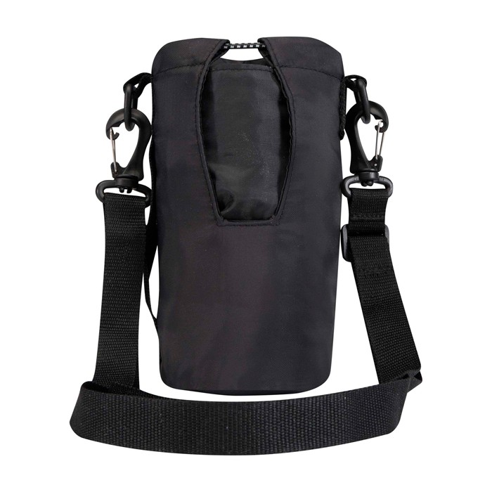 Bolsa de viaje para botellas hecha de materiales ecológicos 2L color negro segunda vista trasera Bolsa de viaje para botellas hecha de materiales ecológicos 2L color negro segunda vista trasera