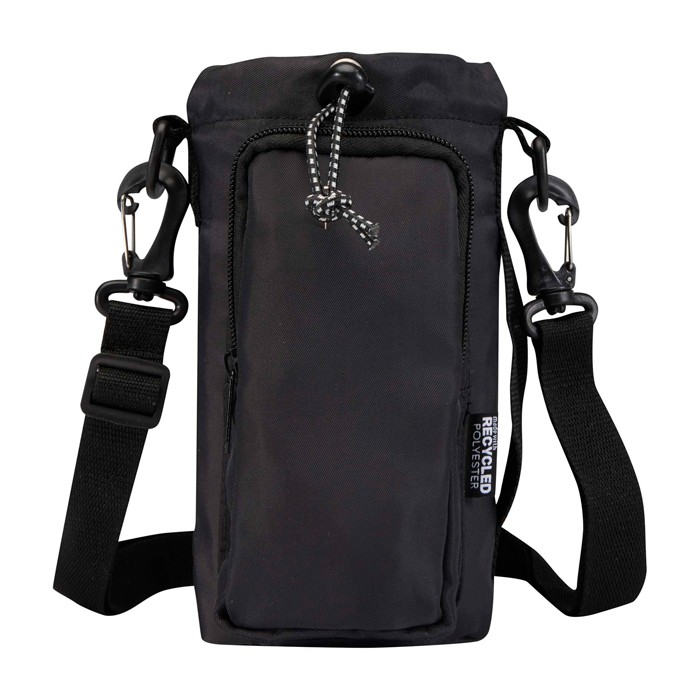 Bolsa de viaje para botellas hecha de materiales ecológicos 2L color negro segunda vista frontal Bolsa de viaje para botellas hecha de materiales ecológicos 2L color negro segunda vista frontal