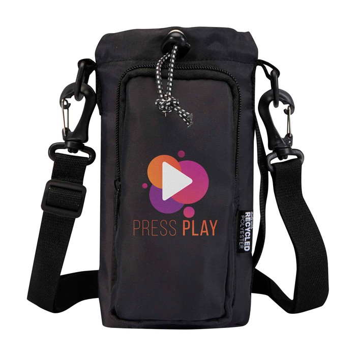 Bolsa de viaje para botellas hecha de materiales ecológicos 2L color negro Bolsa de viaje para botellas hecha de materiales ecológicos 2L color negro