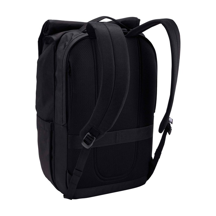 Mochila para portátil de poliéstser expandible con cierre enrollable 17” color negro segunda vista trasera