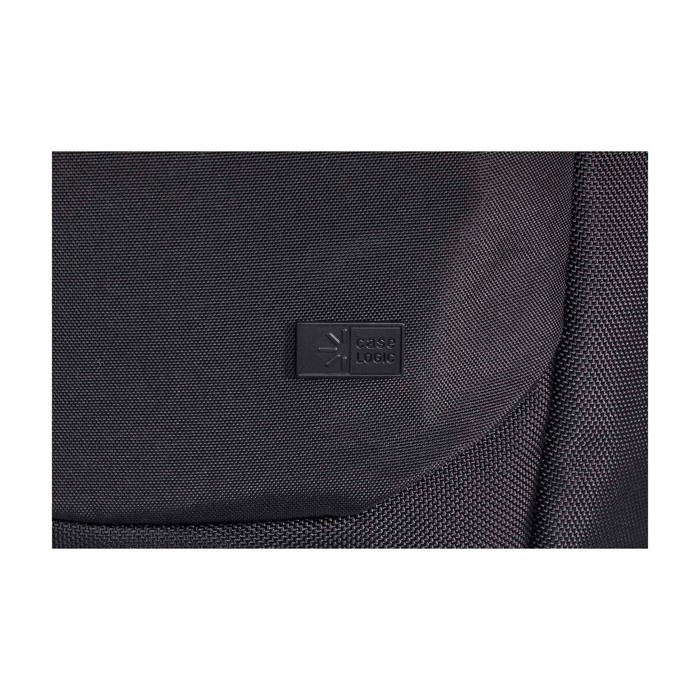 Mochila para portátil de poliéstser expandible con cierre enrollable 17” color negro vista detalle 1