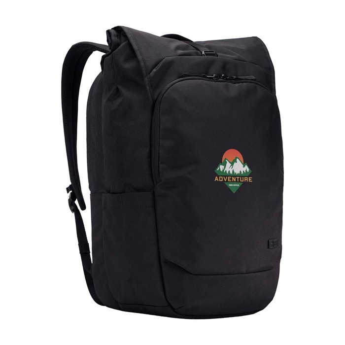 Mochila para portátil de poliéstser expandible con cierre enrollable 17” color negro