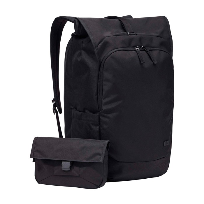 Mochila para portátil de poliéstser expandible con cierre enrollable 17” color negro tercera vista
