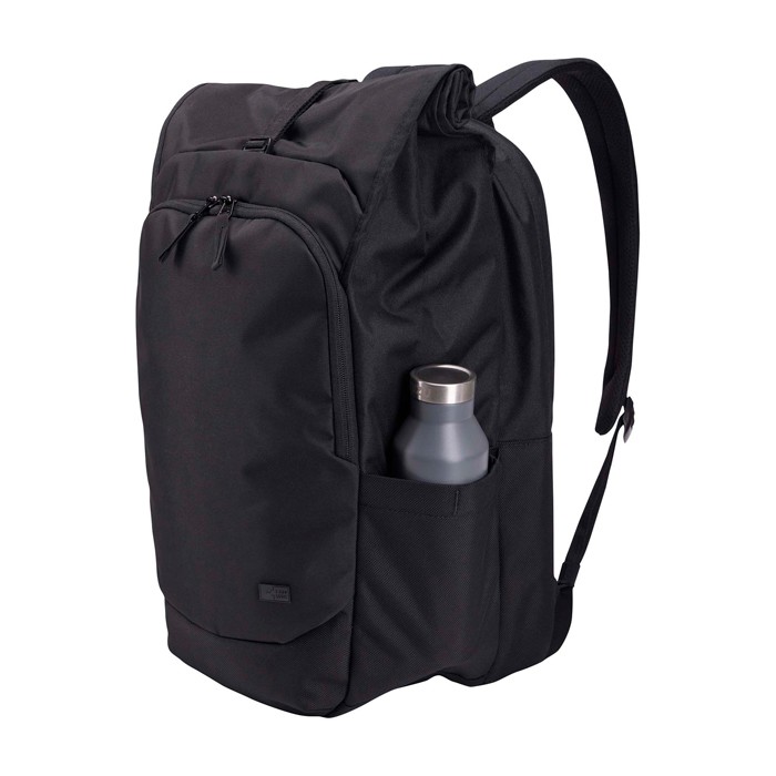 Mochila para portátil de poliéstser expandible con cierre enrollable 17” color negro quinta vista