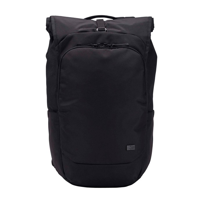 Mochila para portátil de poliéstser expandible con cierre enrollable 17” color negro segunda vista frontal