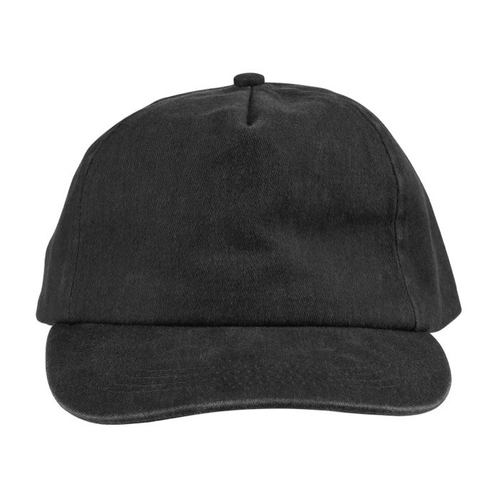 Gorra de 5 paneles en varios colores con efecto lavado 240 g/m2 color negro primera vista Gorra de 5 paneles en varios colores con efecto lavado 240 g/m2 color negro primera vista