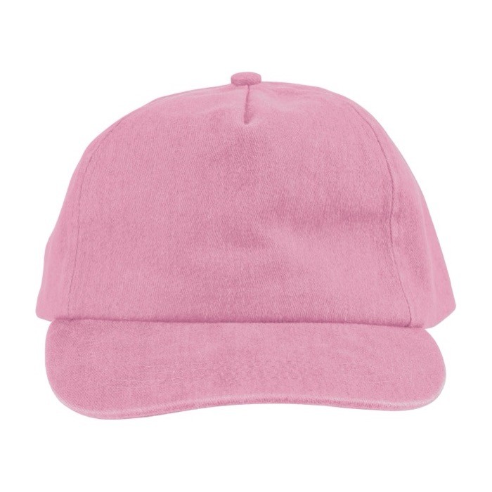 Gorra de 5 paneles en varios colores con efecto lavado 240 g/m2 color rosa primera vista Gorra de 5 paneles en varios colores con efecto lavado 240 g/m2 color rosa primera vista