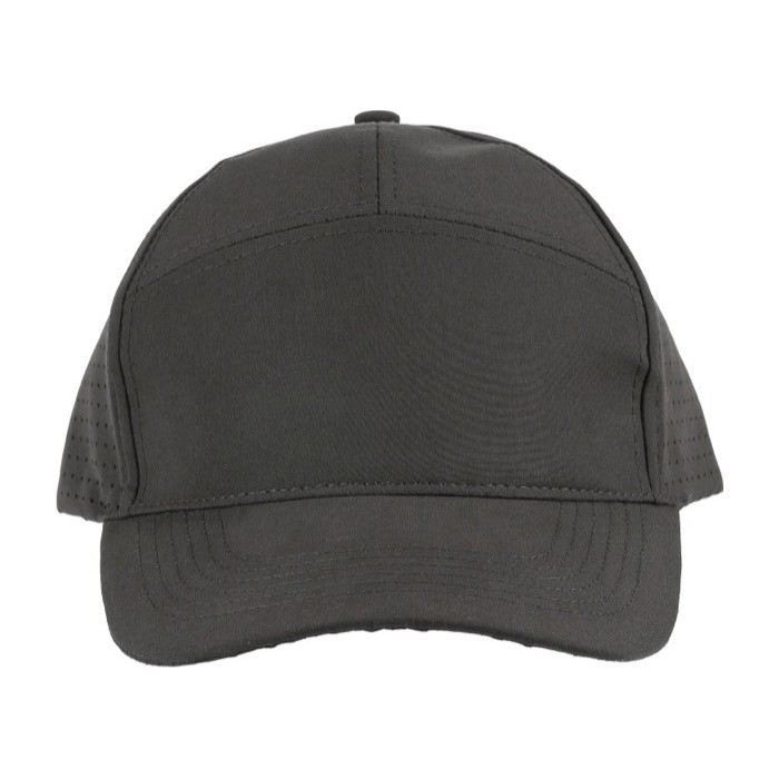 Gorra de poliéster con orificios en parte trasera para ventilación color gris primera vista Gorra de poliéster con orificios en parte trasera para ventilación color gris primera vista