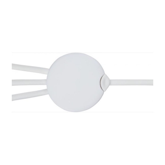 Cable de carga antibacteriano color blanco tercera vista frontal