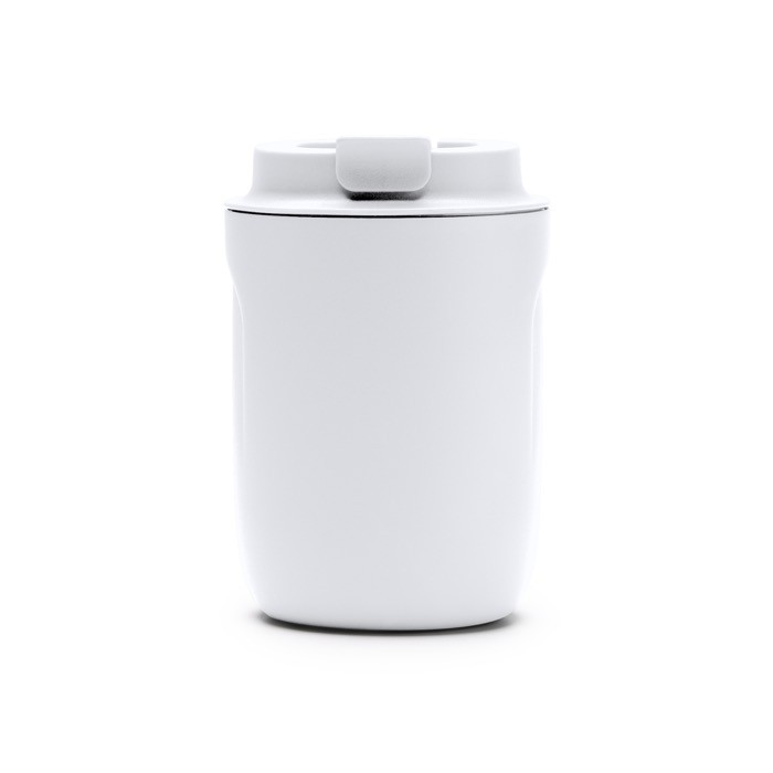 Vaso térmico de acero inoxidable con base antideslizante 250ml color blanco segunda vista