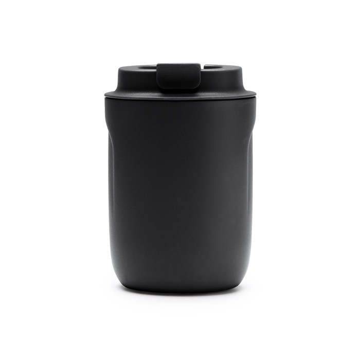 Vaso térmico de acero inoxidable con base antideslizante 250ml color negro segunda vista