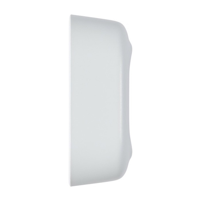 Mini altavoz de plástico reciclado con controles de música 3W color blanco vista lateral Mini altavoz de plástico reciclado con controles de música 3W color blanco vista lateral