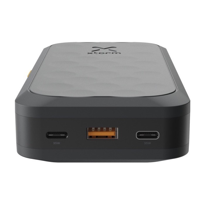 Powerbank de plástico reciclado con varias conexiones 20.000 mAh color negro vista detalle 1 Powerbank de plástico reciclado con varias conexiones 20.000 mAh color negro vista detalle 1