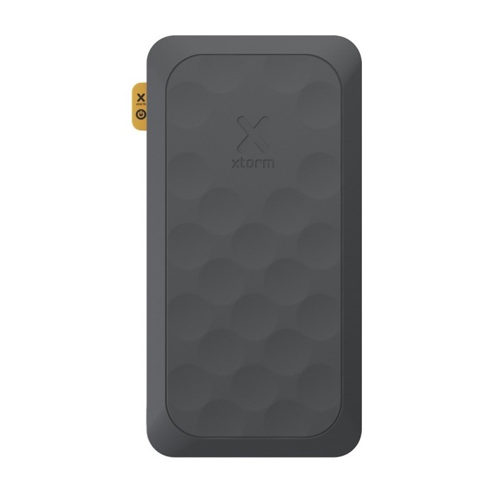 Batería externa de plástico reciclado con varios puertos 45.000 mAh color negro segunda vista frontal