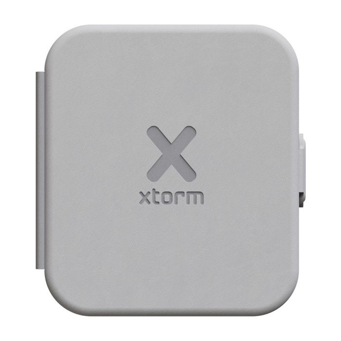 Cargador de viaje inalámbrico plegable y magnético 2 en 1 15W color gris segunda vista frontal Cargador de viaje inalámbrico plegable y magnético 2 en 1 15W color gris segunda vista frontal