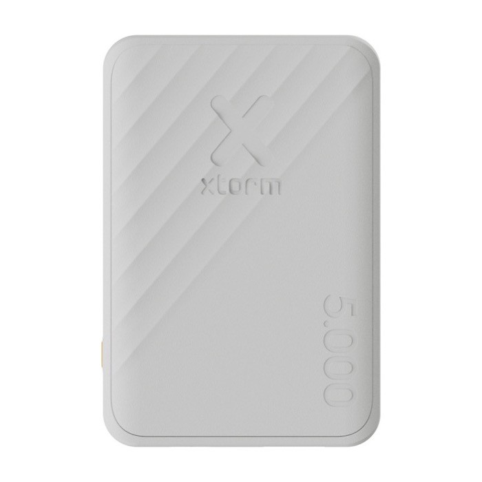 Batería externa de carga rápida con 2 puertos y FastCharge 5.000 mAh color blanco segunda vista frontal