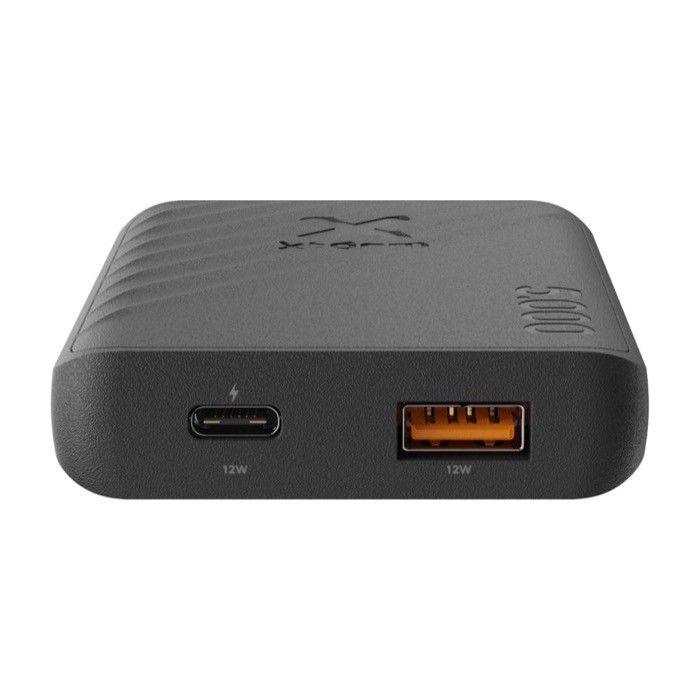 Batería externa de carga rápida con 2 puertos y FastCharge 5.000 mAh color negro vista detalle 1