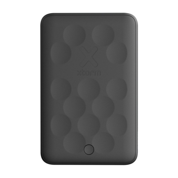 Powerbank inalámbrico magnético para móvil con potencia de 5.000 mAh color negro segunda vista frontal